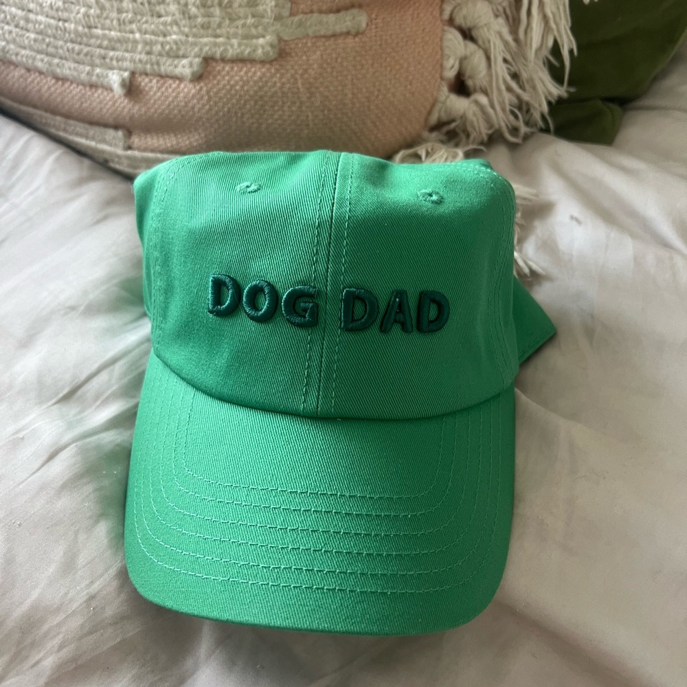 Green 'Dog Dad' Baseball Cap